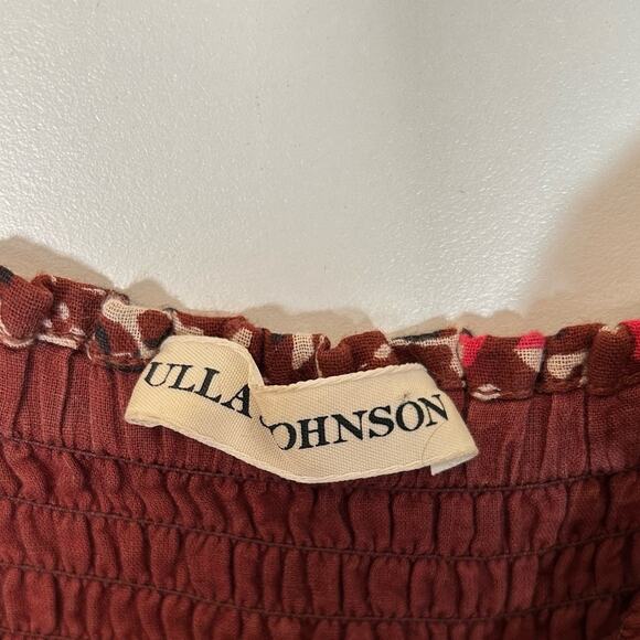 ULLA JOHNSON Eugenia Henna Tassel Cotton Midi Dress - Picture 12 of 12